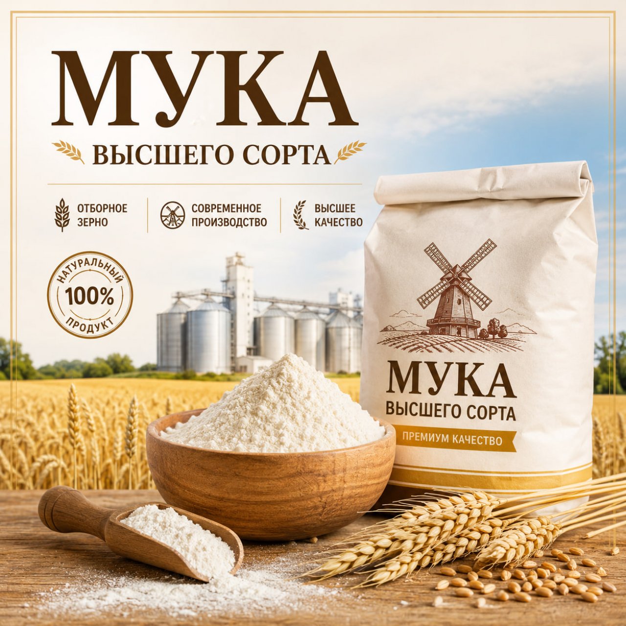 На Кубани производство муки высшего сорта за год выросло на 8%